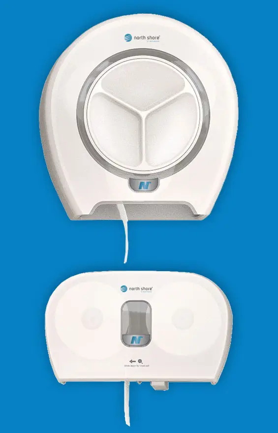 North Shore white paper dispensers
